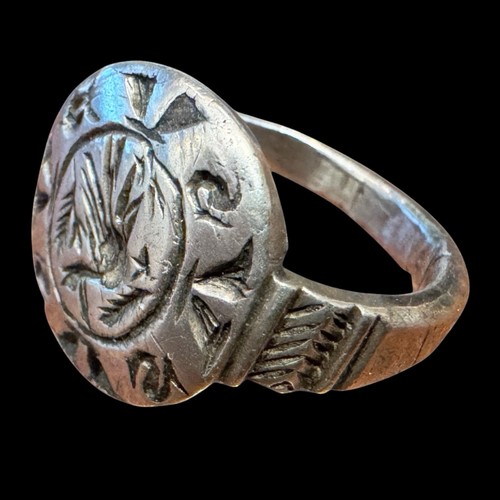 Medieval silver signet - medieval,