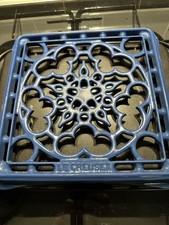 Le Creuset Marseille Blue Cast Iron Trivet Pot Stand Made in France