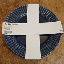 Ikea Strimmig Plates X4 Blue