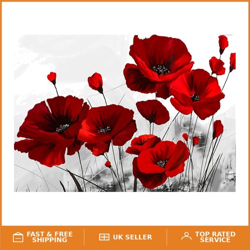 Handcrafted poppies diamond - poppies,