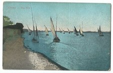 Cairo, The Nile PPC, Unposted, Sailing Barges on the River
