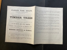 1877 Stanage Park Estate Timber Trees & Poles Norton Arms Knighton Rogers Hamar