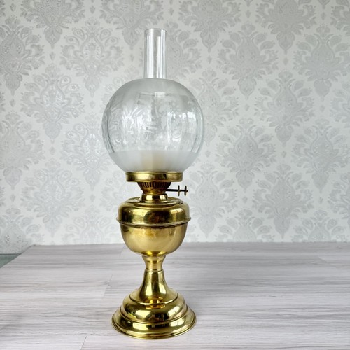 Vintage duplex brass oil lamp - duplex,