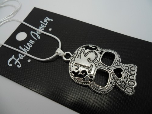 Tibetan silver skull - silver,