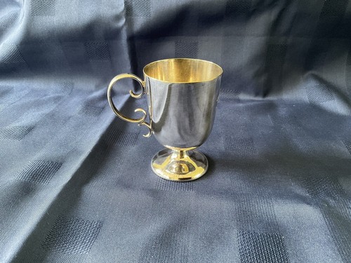 Vintage silver plate tankard - silver,
