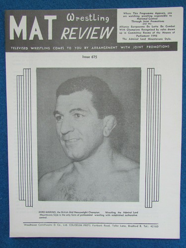 Mat wrestling review - wrestling, 1/12/70