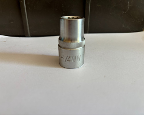 Whitworth chrome socket - chrome, 1/2"