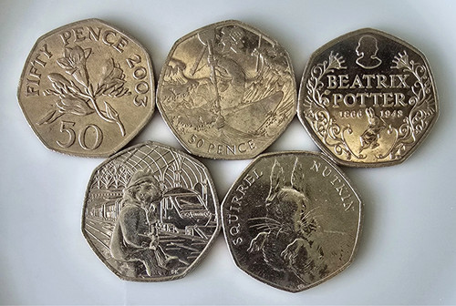 British 50p coin - 50p, collection
