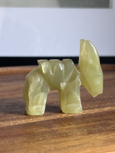 Natural green onyx donkey - natural,