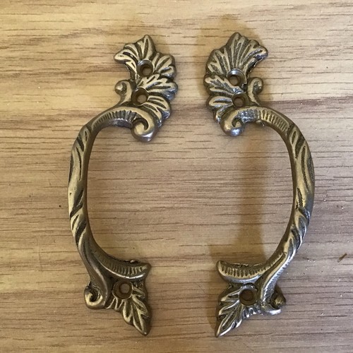 Antique brass handles - brass,