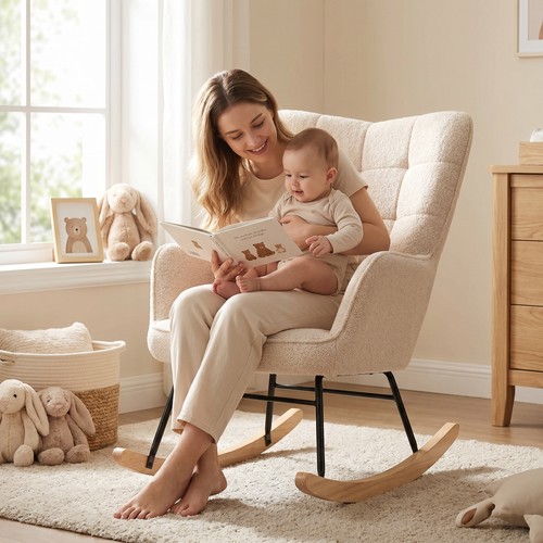 Berber fleece nursery - fleece, glider