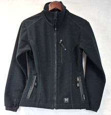 Haglofs Tornado Wind Stopper Fleece Jacket Medium 12 Black Slim Full Zip R5