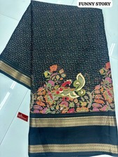 Indian Peacock Print Georgette