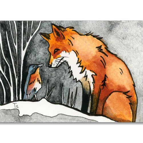 Aceo miniature art - art, –
