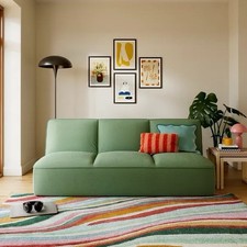 Olive Green Togo Style three seater modular Sofa Bed Ligne Roset