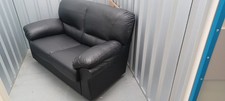 Used Black faux leather sofa 2