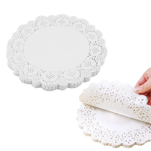 100 pcs white paper - pcs, doilies