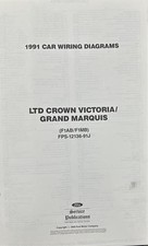 1991 Lincoln Town Car Foldout Wiring Diagram Electrical Schematic Original 91 