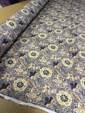 4.1 Metres Grey  Floral Autumn Printed 100% Cotton Lawn Fabric Remnant