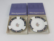 Wedgwood Runnymede Dark Blue Round Ash Tray x 2 in boxes (1006)*