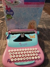 Vintage Barbie Mehano Mattel Typewriter Pink Blue Children's 2005 Box Retro