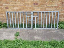 Galvanised steel gates driveway entrance lockup yard 