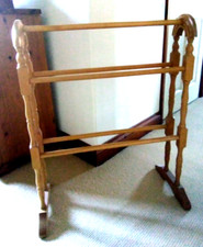 Ducal Victoria Vintage Honey Pine Towel Rack Clothes Airer Stand Bathroom