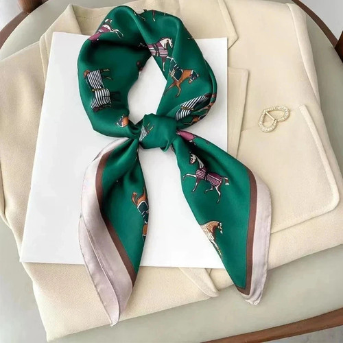 Luxury 70cm silk satin square - silk,