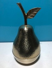 Brass effect pear trinket dish