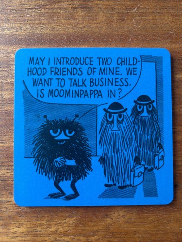 Blue moomin coaster birch - blue,
