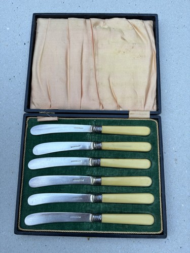 Vintage cased set epns - cased, 6
