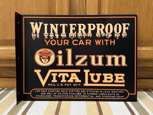 Oilzum motor oil flange - oil, sign