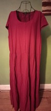 Ladies Long Burgundy Dress By