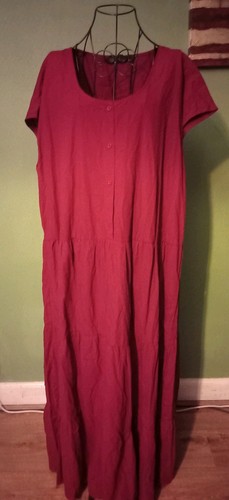 Ladies long burgundy dress - dress, by
