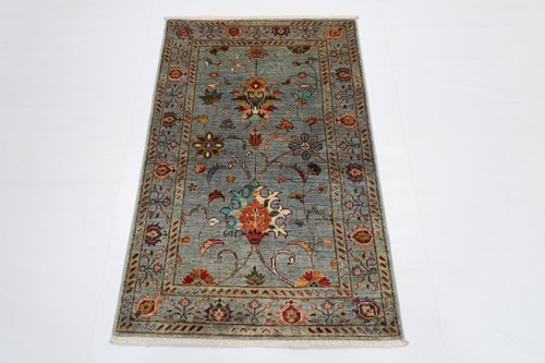 Floral gray area rug - 3, 4