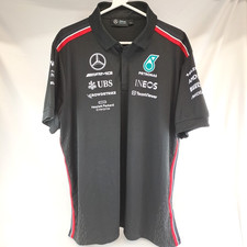 Mercedes F1 - 2023 Team Issue Tommy Hilfiger Polo Shirt - XXL - Black