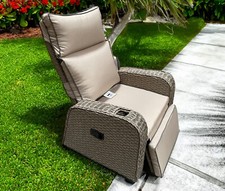Rattan recliner wicker garden - rattan,