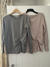 Next X2 One Pink And One Grey Long Sleeve Top. Good Condition.