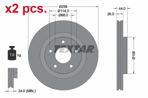 Pcs front brake disc rotos - brake,
