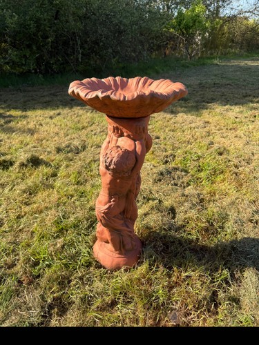 Cherub bird bath - cherub,