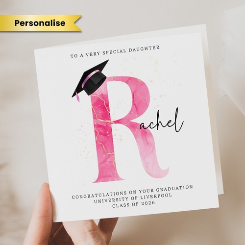 Personalised graduation card - personalised,