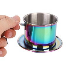 Household Portable Stainless Steel Coffee Dripper Maker Reusable Filter Drip Pot