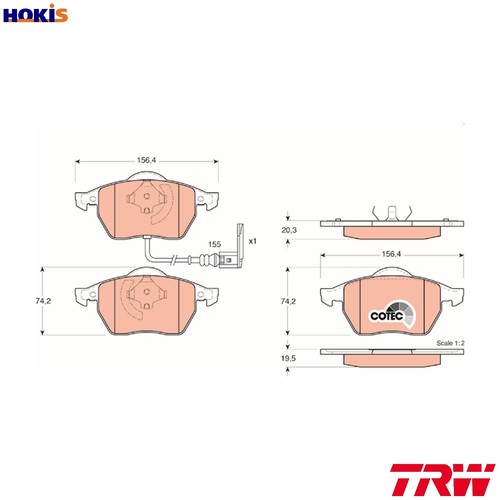 Brake pad set disc - set,