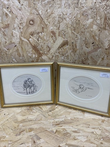 Pair dowd lithographs - pair, j