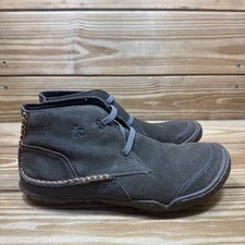 Cushe Men’s 7 Evo Desert Shoes Dark Gray Leather Pull On Ankle Boots