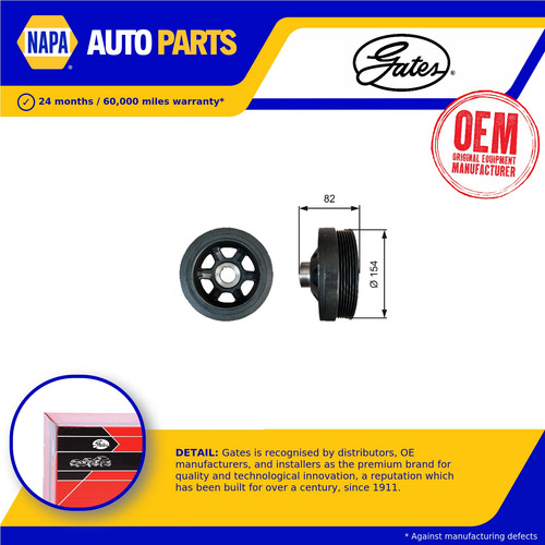 Crankshaft pulley fits - crankshaft, (tvd)