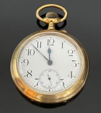 Vintage Gold Plated Doxa Goliath Pocket Watch Steam Train Case