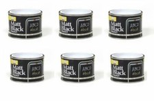 6 x Tins Of Matt Black paint