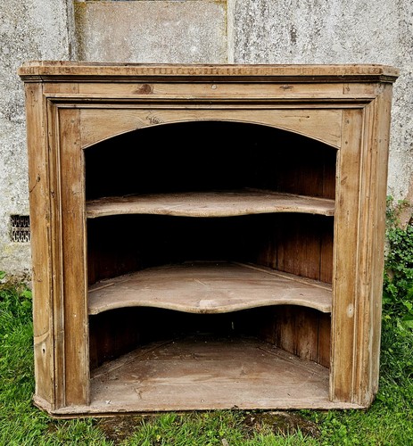 Pine corner cupboard late - pine,