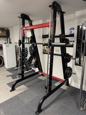 EXIGO COUNTER BALANCED SMITH MACHINE 5 DEGREE COMMERCIAL GYM EQUIPMENT BLACK/RED